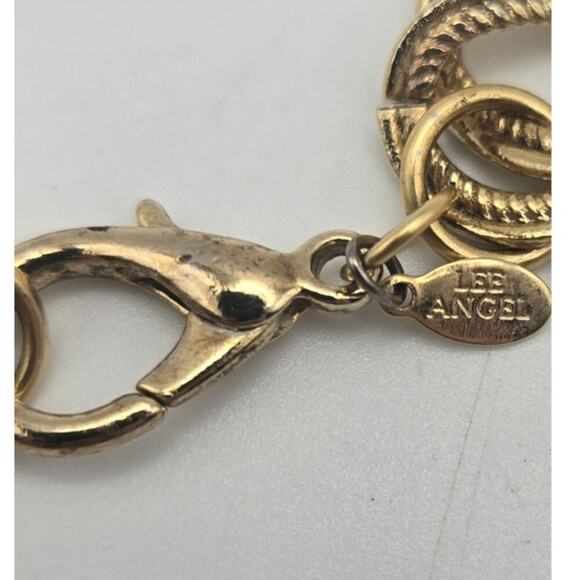 Vintage Lee Angel Turquoise Butterfly Gemstone Necklace - Picture 6 of 8